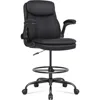 Tall Office Chair, Drafting Chair for Standing Desk, High Desk Chair with Adjustable Height and Flip-up Arm 2