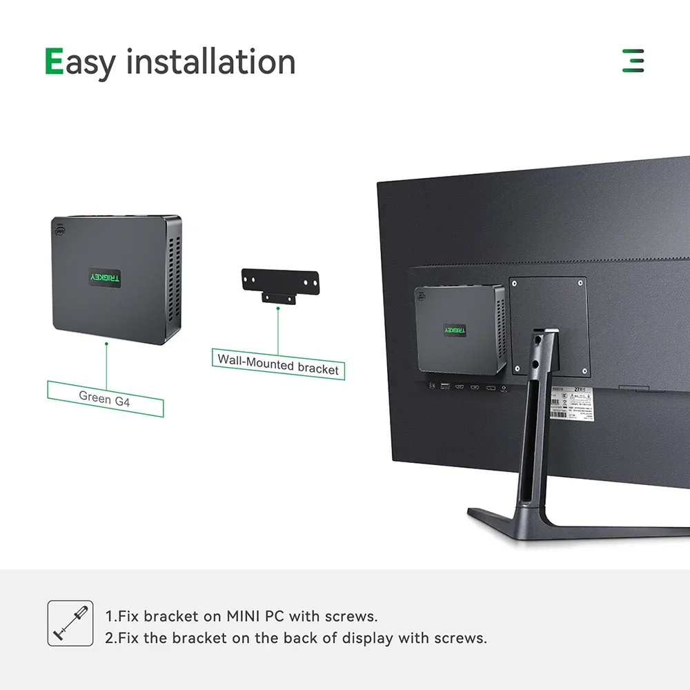TRIGKEY GREEN G4 Intel N100 Mini PC DDR4 16GB SSD 500GB