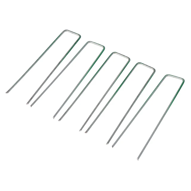 10 db Kerti U Csapok Acél Horganyzott Fél Zöld Műfű Gyepek - Image 3