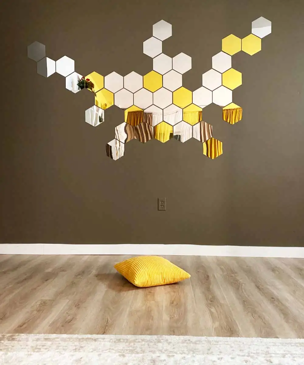 Hexagon Acrylic Mirror Wall Stickers