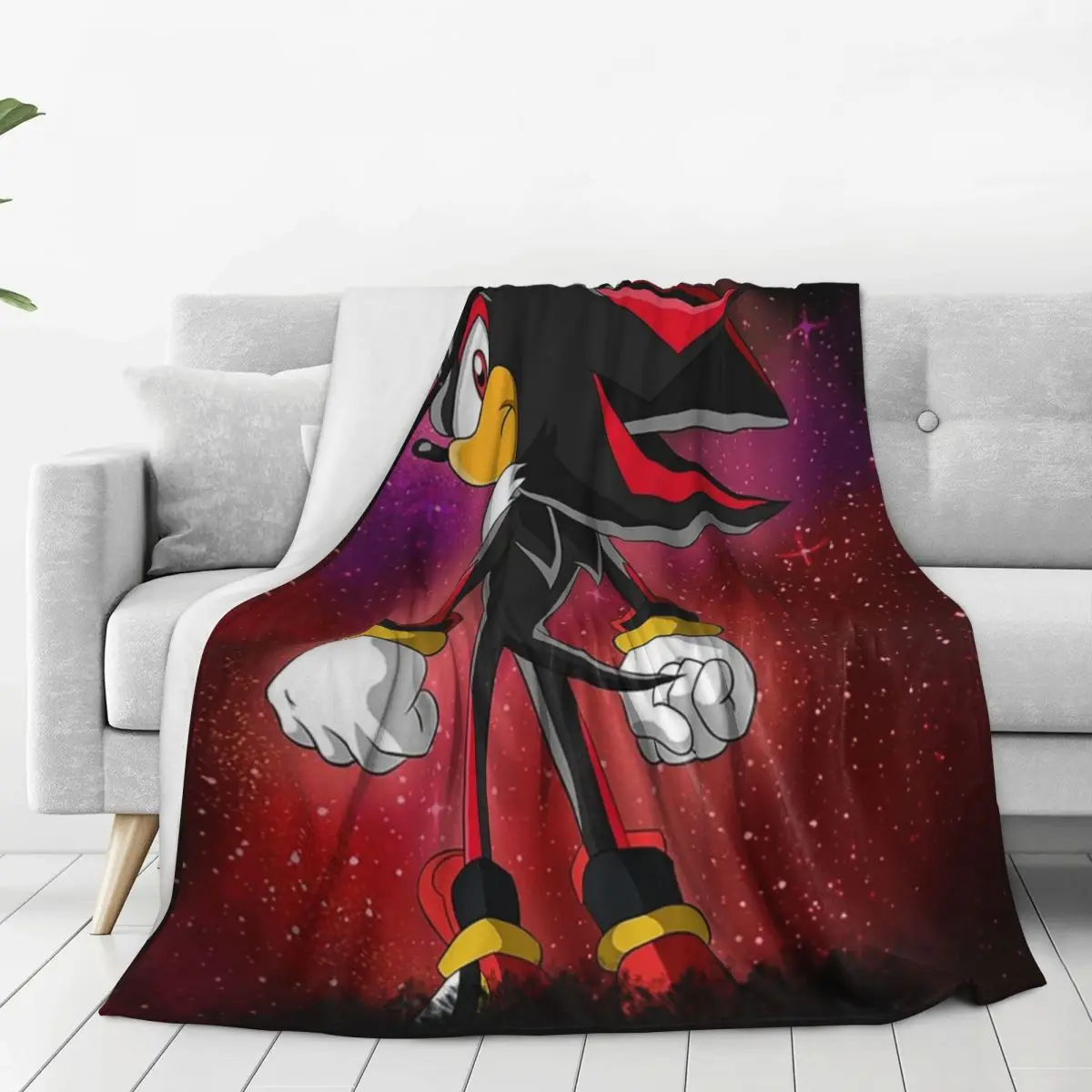 Shadow The Hedgehog Blankets Fleece Portable Sofa Throw Blankets For Couch Bedding Travel Throws Bedspread Quilt 6