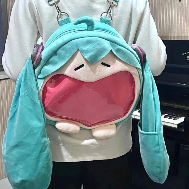 Kawaii Cartoon Hatsune Miku Backpack Painful Packet Cute Anime Girl
