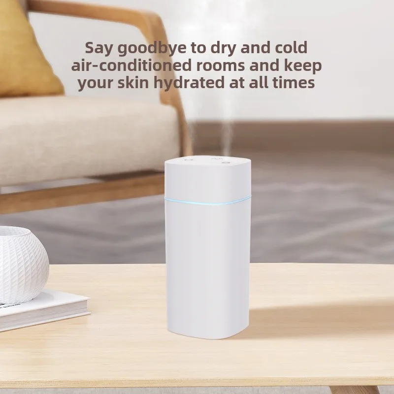 600ML Luminous Air Humidifier Double Spray Port Essential Oil Aromatherapy Humificador Cool Mist Maker Purify for Home Office 4