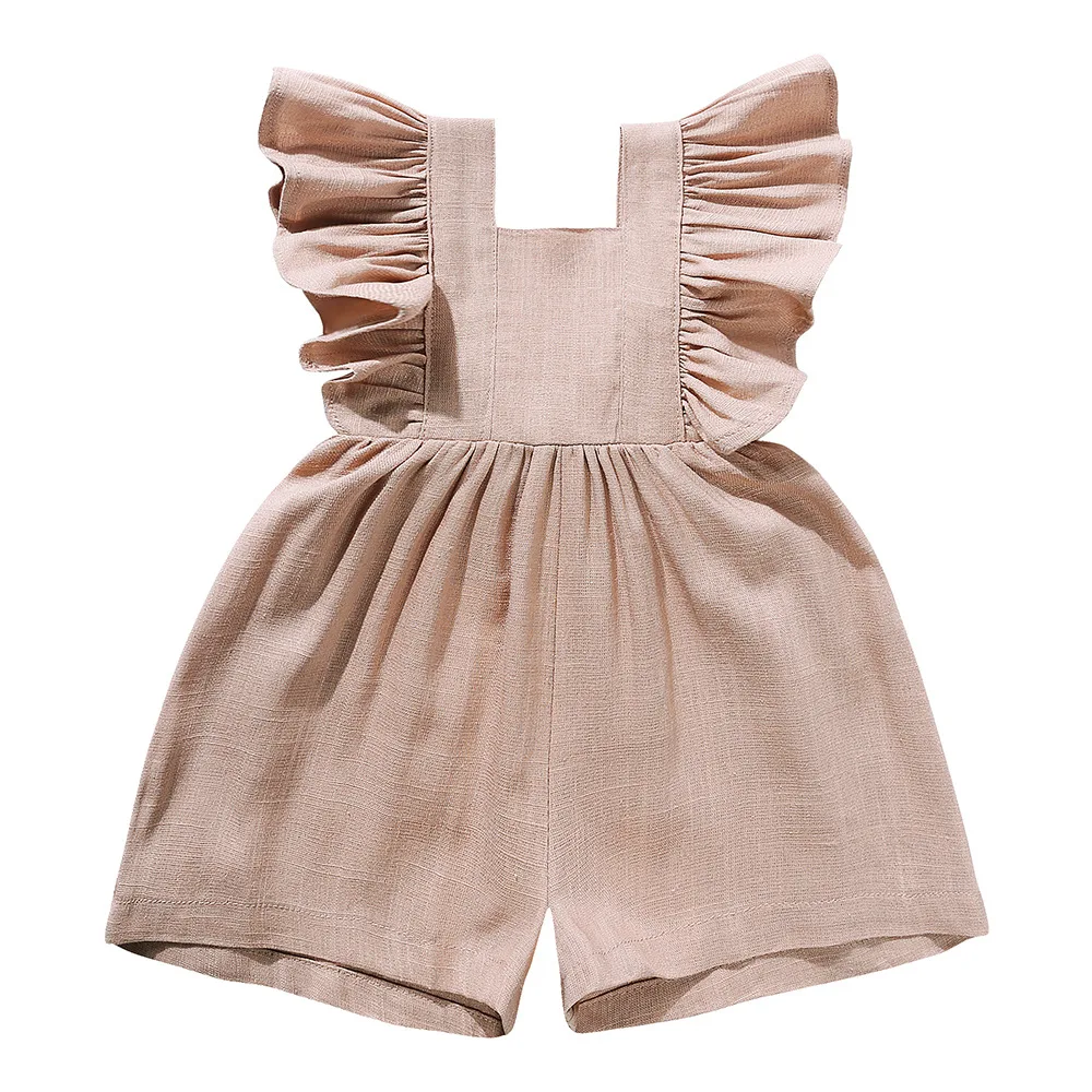 Breathable Linen Baby Rompers Jumpsuits for Summer