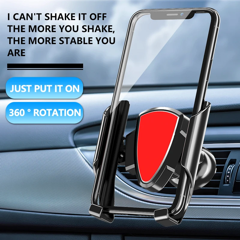 

Car Vent Universal Gravity Mobile Phone Stand Car Mobile Phone Seat 360 Degree Rotation Suitable for iPhone Samsung Xiaomi Huawe