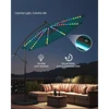 10ft Offset Patio Umbrella with 104 LED Solar Lights, 200+ RGB Flashing Modes & TP-C Charging Port, Umbrella Outdoor Patio 4