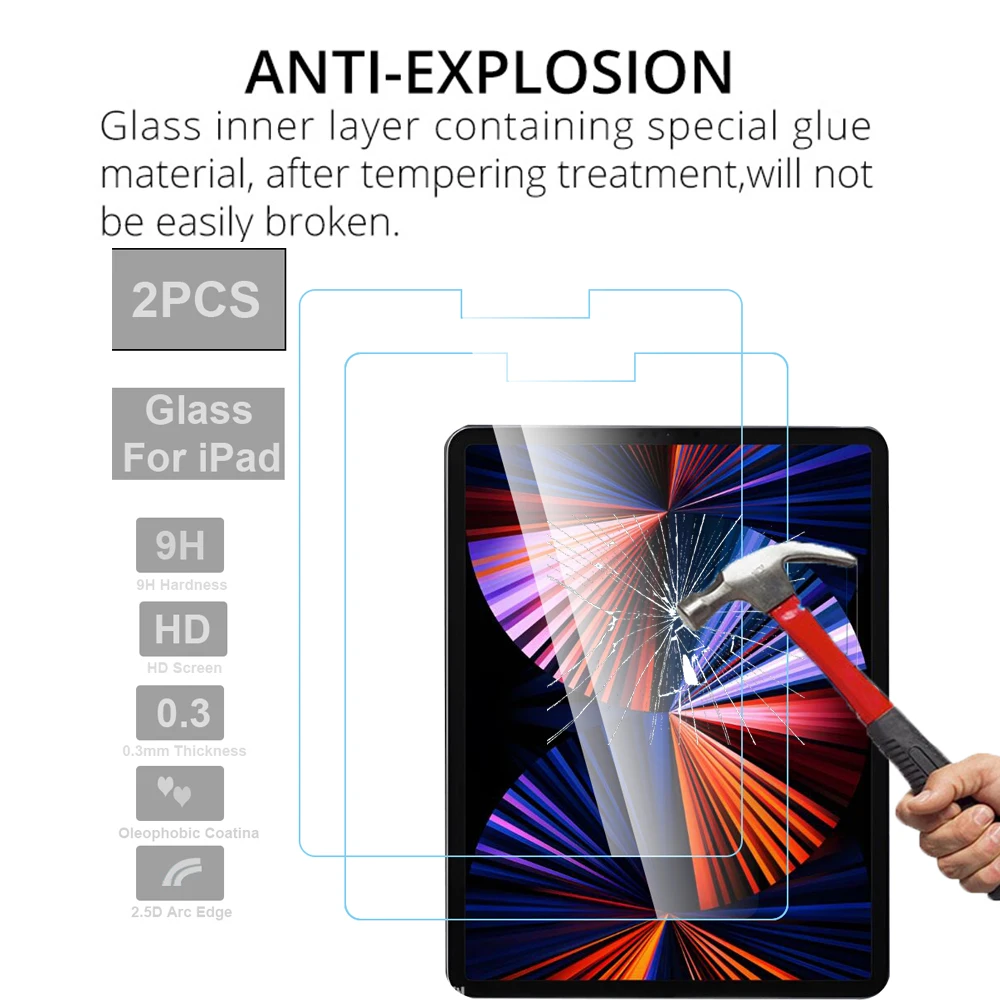 Premium Tempered Glass Screen Protectors - 9H Clear Protection (2-Pack)