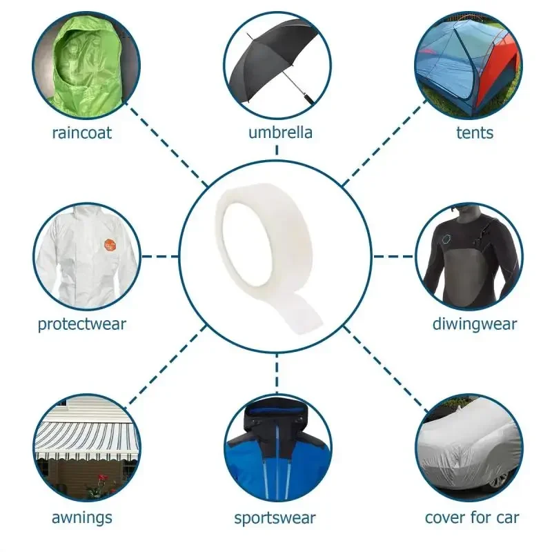 Durable Waterproof Fabric Repair Tape - PU Coated Seam Sealing for Outdoor Gear and Accessories