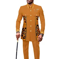 New Casual African Fashion Men's Suit Slim Two-piece Set Спортивный Костюм Мужской Pant Sets Ropa Para Hombres Suits for Men 1