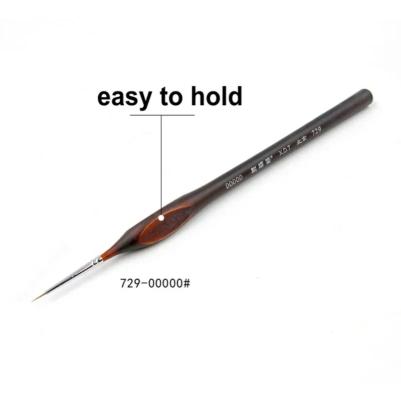 00000#~6# Pointed Painting Brush Outline Pen Combo for Model Building Military Model DIY 6pieces /lot,model tools