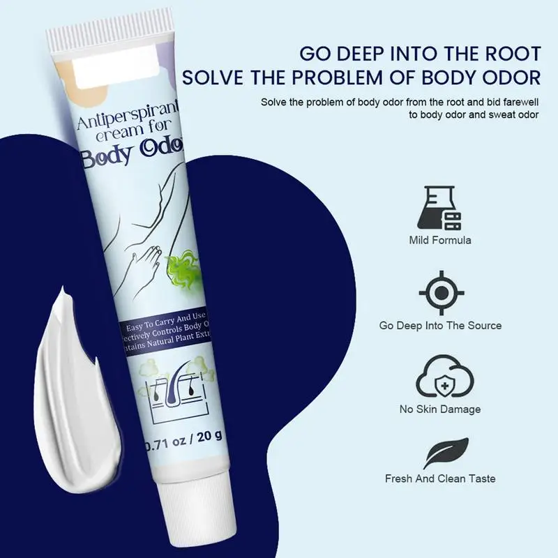 Armpit Smell Remover Underarm Odor Treat 0.71 Oz Underarm Odor Protection Floral Scent Smell Armpit Sweat Odor Treat Cream For
