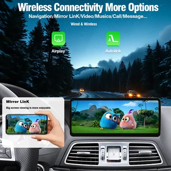 AUTOTOP Pantalla Táctil Multimedia para Automóvil de 10.25/12.3 Pulgadas para Mercedes-Benz Clase E W207 A207 C207 2009-2016 NTG4.0 NTG4.5 NTG5.0, CarPlay Inalámbrico, Android Auto, Estéreo para Automóvil Ultrafino de 12.3 Pulgadas con Bisel Ultraestrecho, Perilla OEM, Control del Volante, Asistente de Voz Siri 1