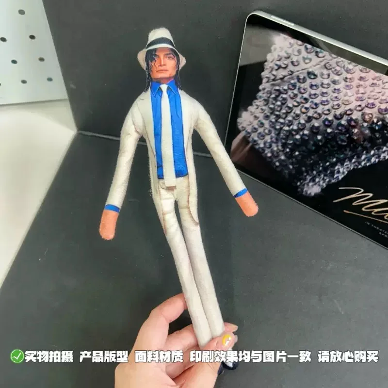 새로운 핫 애니메이션 마이클 잭슨 코스프레 소품 인형 플러시 봉제 피규어 인형 방 장식 추상 관절 가동 소품 선물
