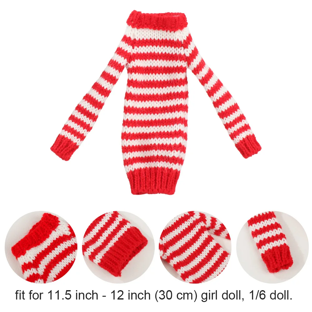 Mini Knitted Sweater for 1/6 Dolls Autumn Winter