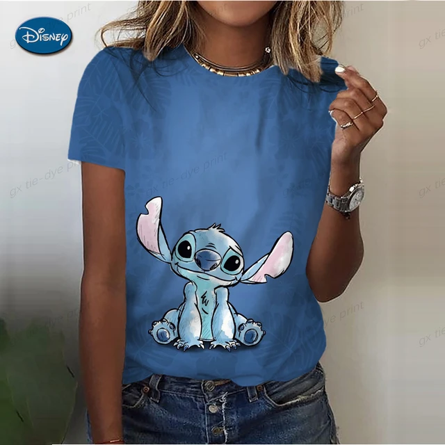 Playera Stitch Moda Verano/ Para Mujer Estampado.