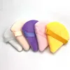 Customize Logo Reusable Microfib Cotton Makeup Triangular Remover Pads Loose Powder Puff Fan-shaped Makeup Beauty Tool on Tag 3