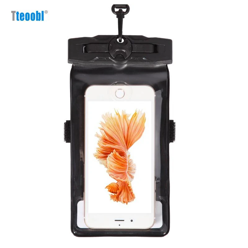Tteoobl 4.8"~ 6.3" Mobile Phone Pouch 20M Waterproof Bag Underwater Dry Case Cover For Canoe Kayak Rafting Camp Swiming Drifting