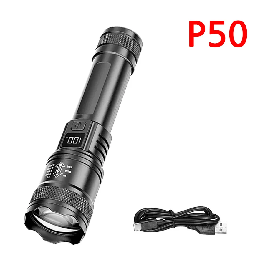 Puissante lampe de poche LED P70 Camping USB charge