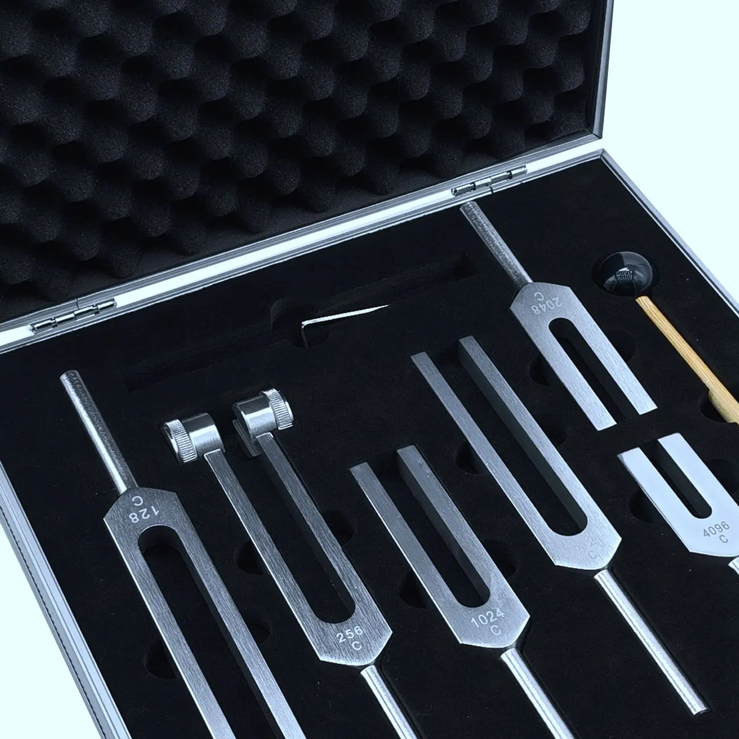 128Hz 256Hz 512Hz 1024Hz 2048Hz 4096Hz Healing Chakra Tuning Fork Hammer Tool for Sound Healing Therapy 5