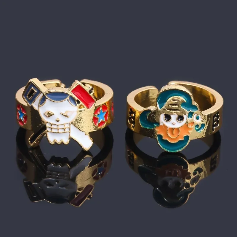 One Piece anime peripheral cartoon Straw Hat Pirates ring