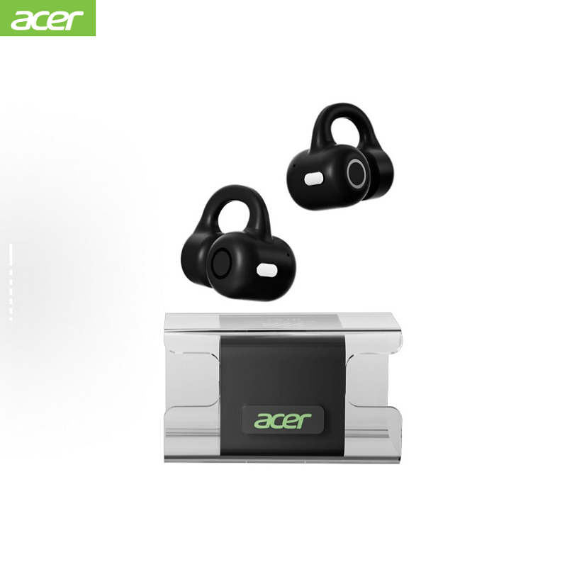 Acer OHR301 Clip-on Ear Earphone Bluetooth 5.3 Gaming Sport Headset Gamer Air Conduction ENC HD-Call TWS Earbuds Low Latency