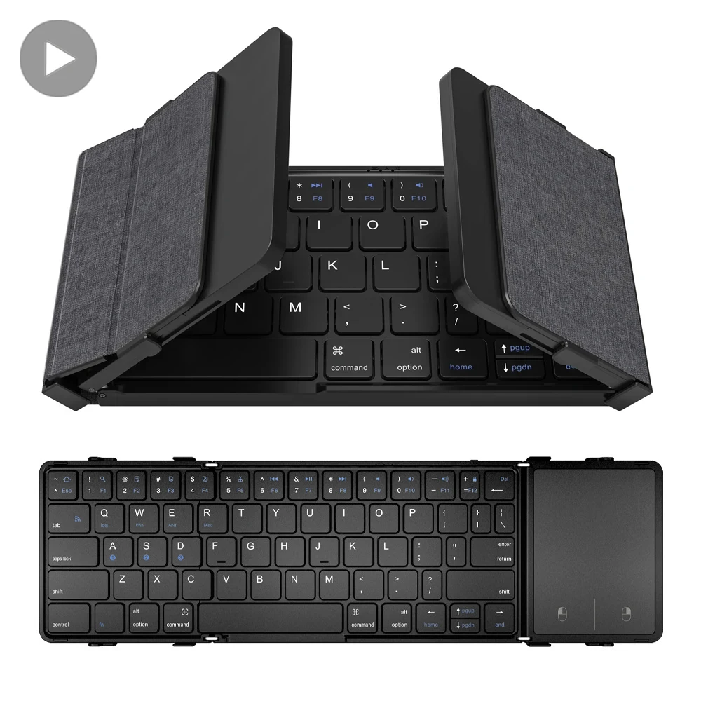 

Foldable Wireless Bluetooth Keyboard With Touchpad Folding For iPad Tablet PC Laptop Computer Cell Phone Mini Keybord Claviers
