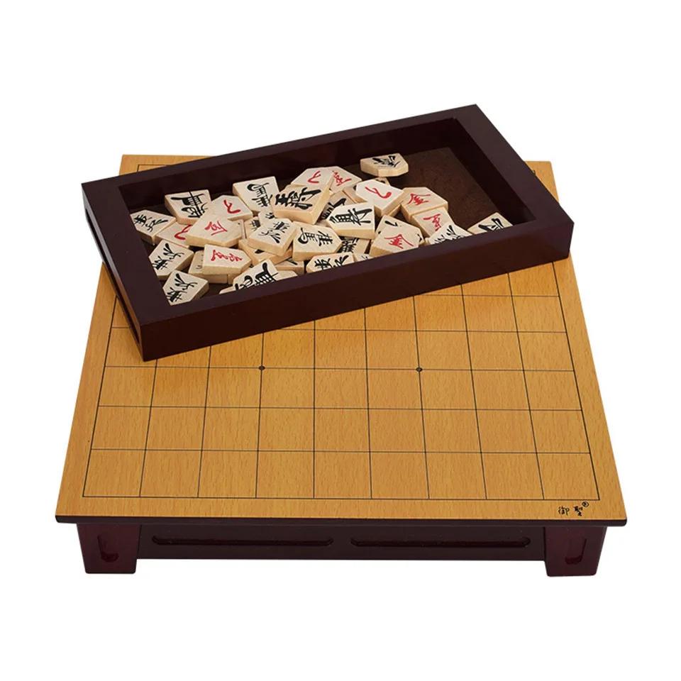 Luxury Chess Game Wooden Japan Shogi 27*25*5cm 40 Pcs/Set Checkers Folding Sho-gi Chess Game Table Board Toy Gift