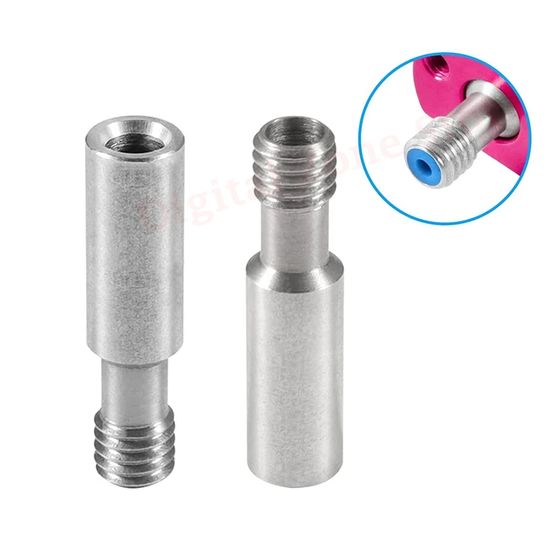 

2Pcs Stainless Steel Throat M6 Thread for Creality CR-10/10S S4 S5, Ender 3/3 Pro, Ender 5 3D Printer Heat Breaker