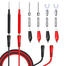 Comprehensive Multimeter Test Leads Kit with Alligator Clips and Banana Plugs (16PCs)