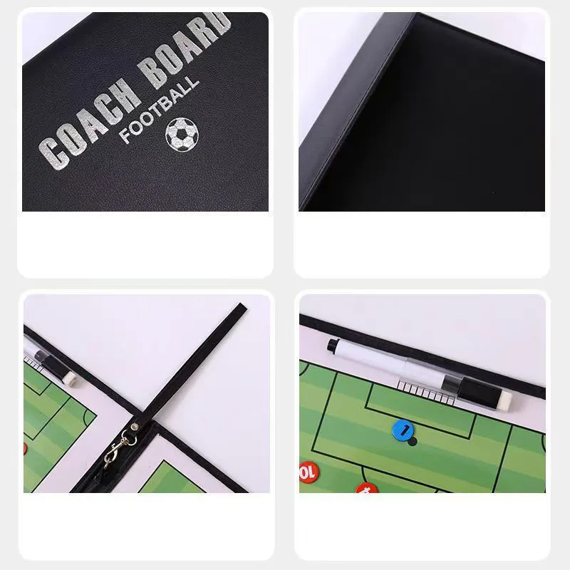 Foldable Tactic Board Soccer Basketball Match Training Coach Clipboard Football Training Tactics Clipboard With Marker Pen Acces