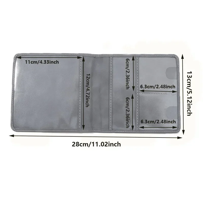 Car Registration Driver's License and Insurance Card Holder Leather Vehicle Glove Box Automobile Documents Paperwork Organizer