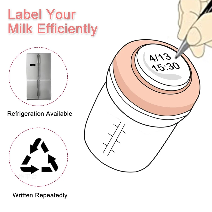 PP Breast milk storage bottle, milk bottle, leak proof and moisture proof, 2-in-1 replaceable, anti-drop seal