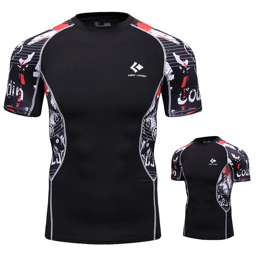 Cody Lundin Rash Guards BJJ T-shirt For Men Rashguard Grappling MMA Jiu Jitsu Shirts No Gi Sport Gym Shirt Boxing Fight Wear
