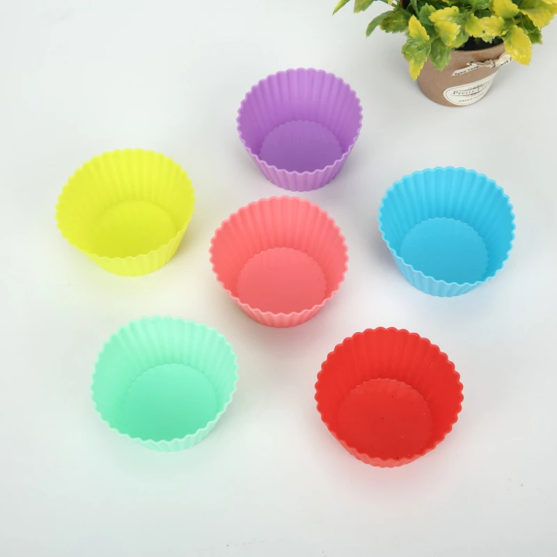 

Moldes De Silicona Reusable Silicone Baking Cups Muffin Liners Cupcake Mold Multicolor