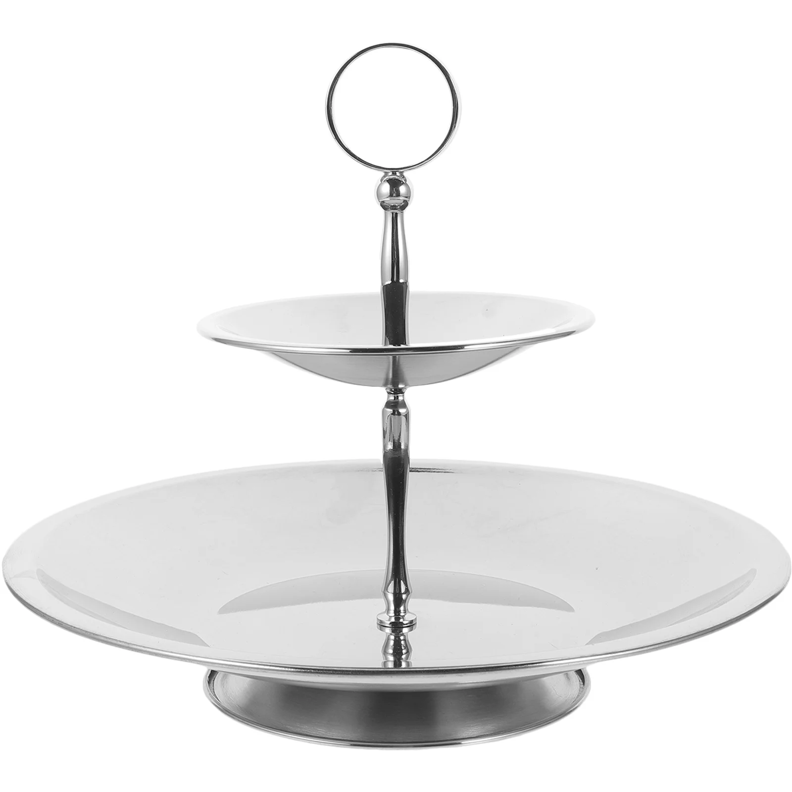 

Fruit Tray Dried Plate Stainless Steel Three-layer Display Shelf Cakes 3 Tier Dessert Stand Decorative Desktop