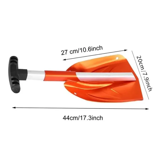 Detachable Telescopic Winter Snow Ice Shovel Portable Aluminium Alloy Collapsible Snow Shovel Outdoor Courtyard Cleaning Tool 2