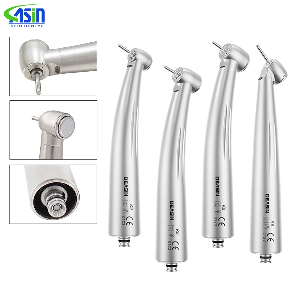 

Optical Fiber LED High Speed Turbine Dental Handpiece Kit With Fiber Optic Quick Coupling 4 Water Spray Dentist Tools