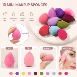 Mini Makeup Sponge Blender Set - 5 - Piece Beauty Tool Kit (Mix10 PCS)