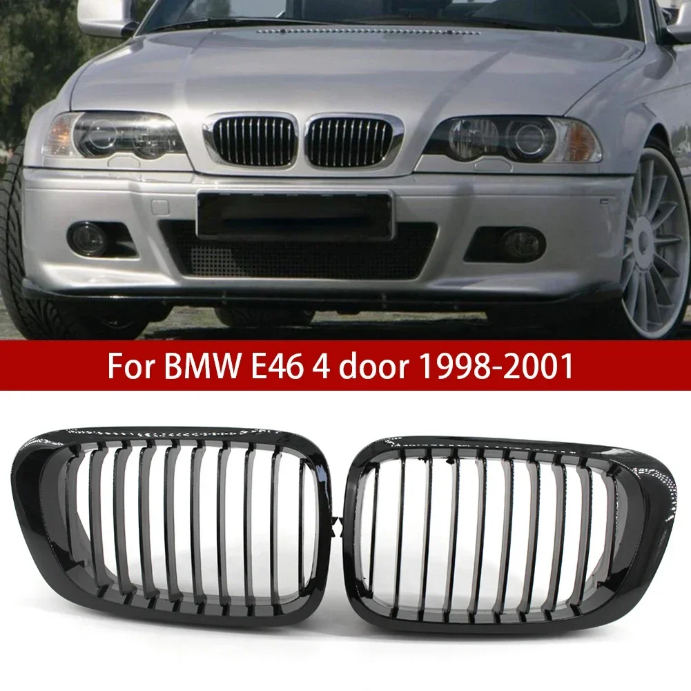 

Глянцевая черная передняя решетка для радиатора Coupl Racing решетка для BMW 3 серии E46 4 двери 1998-2001 автомобильный Стайлинг