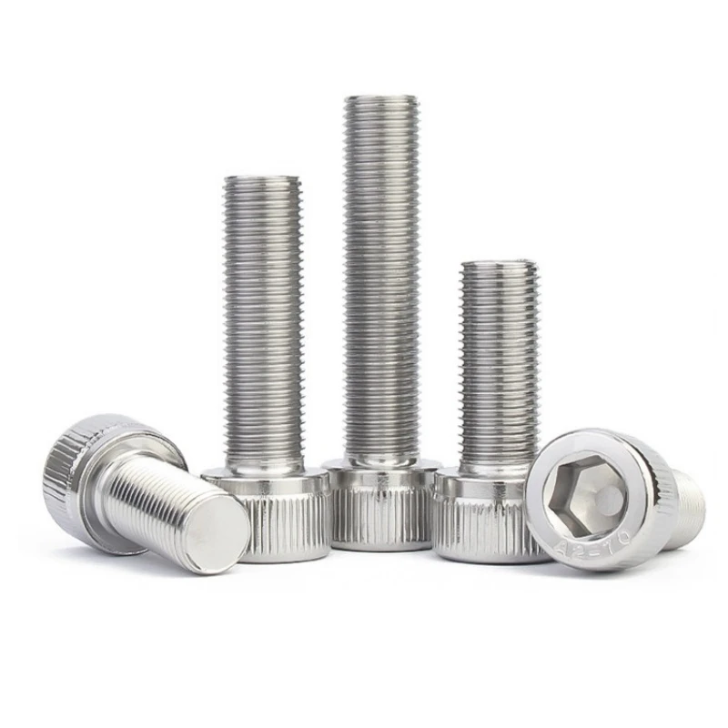 Hexagon Socket Head Cap Screws Fine Thread M6 M8 M10 M12 1-10pcs 304 A2 Stainless Steel Allen Bolts Pitch 0.75/1.0/1.25/1.5mm hexagon socket screw hex socket cap screw stainless steel screws stainless steel screw