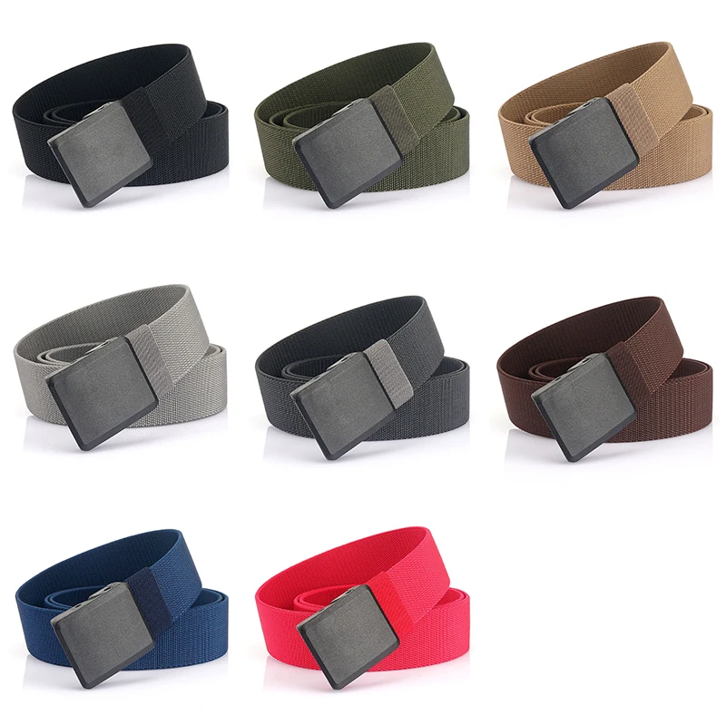 HSSEE Metal Free Men's Elastic Belt Engineering Plastic Quick Release Buckle Unisex Outdoor Sports Stretch Belt Fishing Girdle