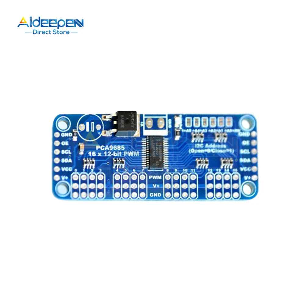 PCA9685PW 16 Channel 12-Bit PWM Servo Shield Driver I2C Interface PCA9685 Module Steering Gear Drive Board for Raspberry Pi