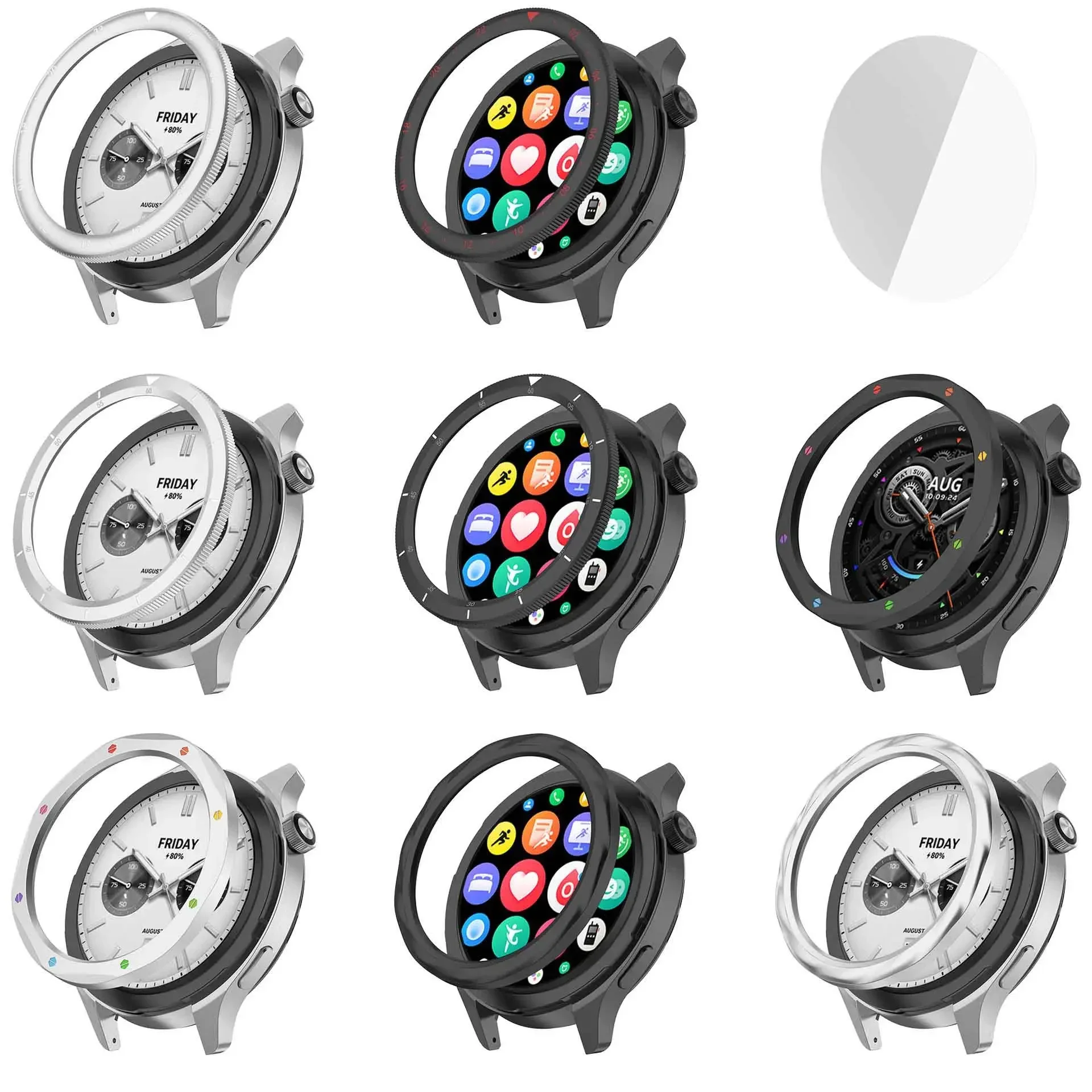 Sleek Metal Bezel Ring with Tempered Glass Protector