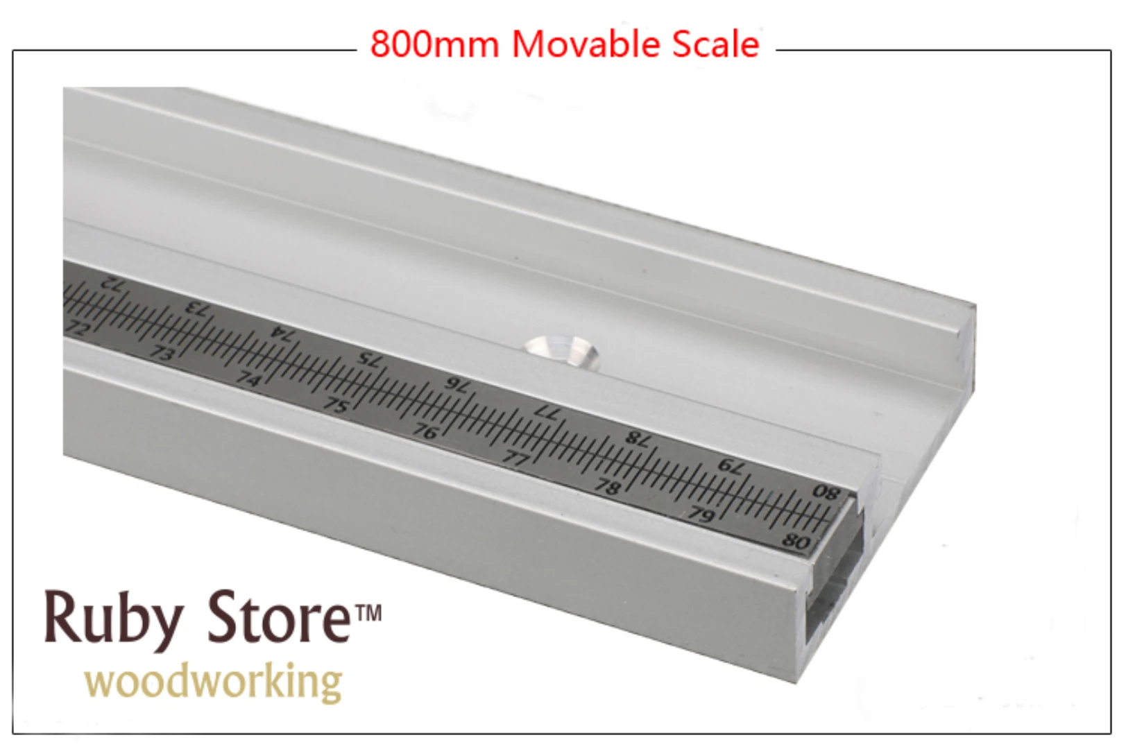 NEW 800mm (31.5inch) Standard Aluminium T-track 45mm Thickness, Updated with Metric Scales