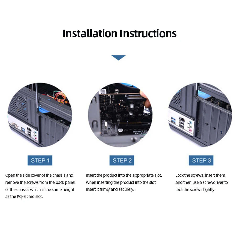 USB 3.2 PCI 익스프레스 3.0 X4-TYPE-E 확장 어댑터, PCI-E TYPE-E 라이저, WIN10/WIN11 32/64BIT/MAC/Linux용, GEN2 * 2, 20Gbps