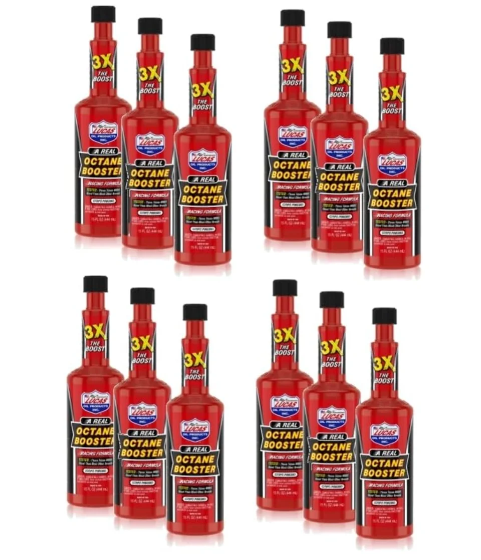 Lucas Oil 10026 12-Piece/Case 15 oz. Bottle Octane Booster Fuel Treatment Fluid octane booster