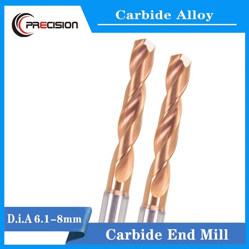 

PRECISION Carbide Drilling Tool Flutes Tungsten Carbide Twist Drill with Copper Coating for Cutting Steel