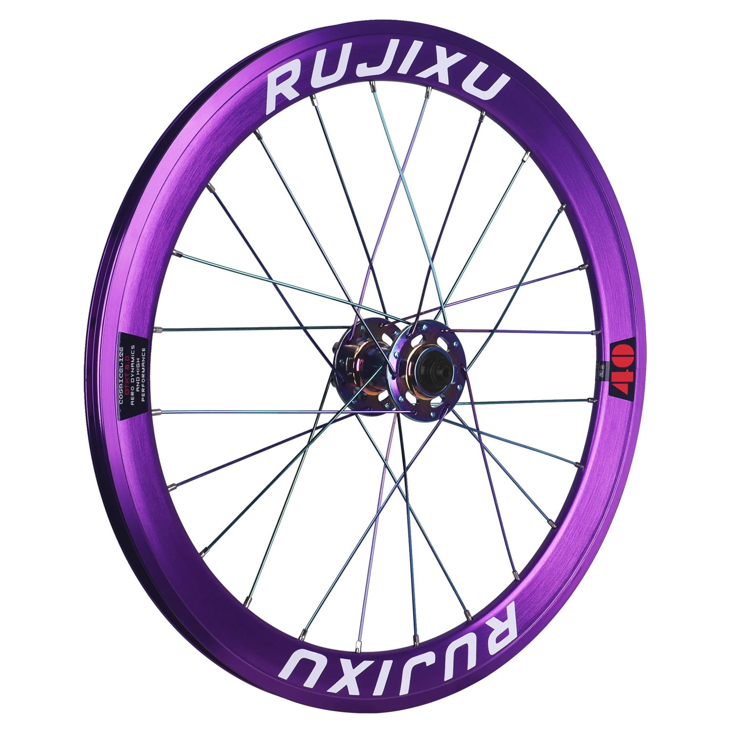 Description Picture 5 of itemFolding Bicycle Wheelset, Disc Brake Rim, Aluminum Alloy, 5 Bearings, 7-2Speed, 40mm, 406/451 Bike Wheel Set, 20in