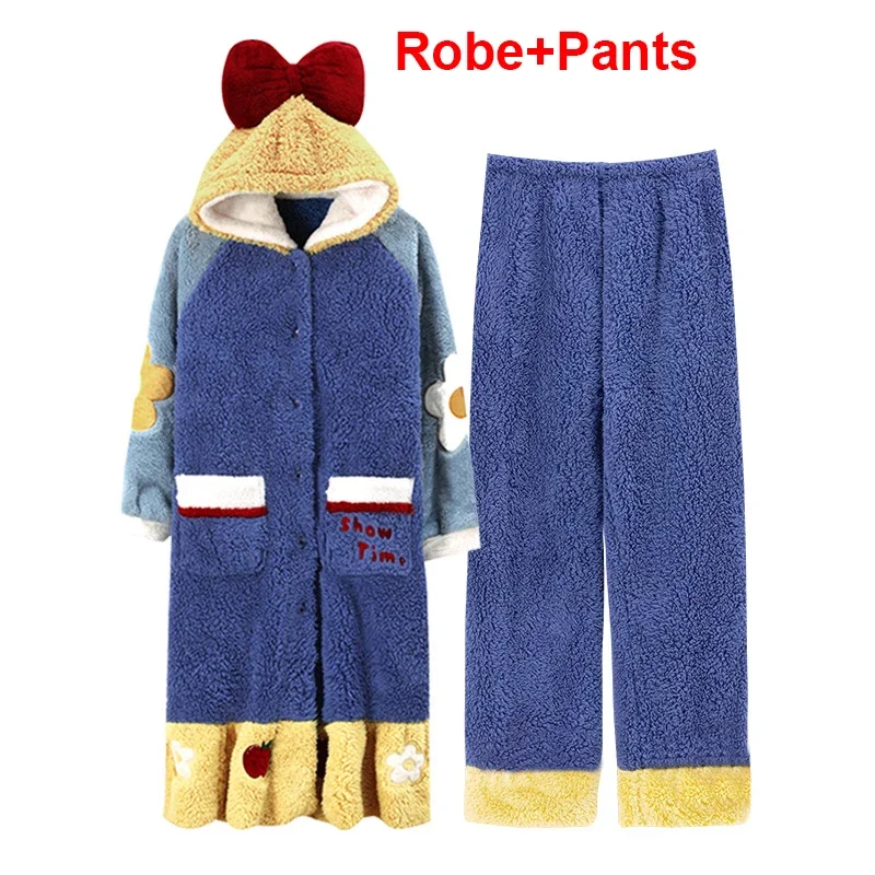 Disney Snow White Princess Kigurumi Pajama Set Winter Lady Cosplaly Nightgown Home Suit Hooded Cartoon Nightdress Pijama