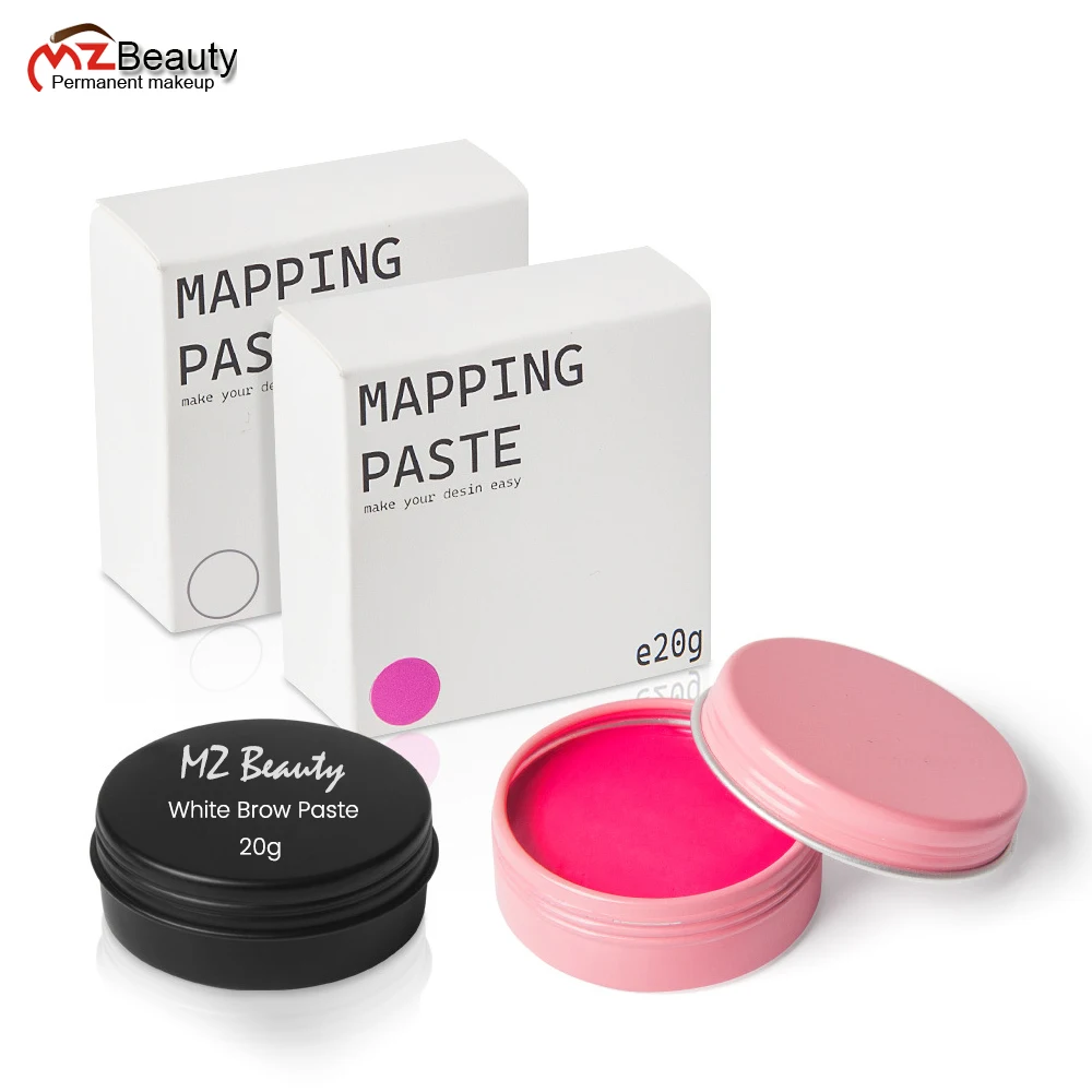 

Highly Pigmented White Pink Mapping Paste Microblading Eyebrows Shape Mark Tools Contour Design Pastes Perfect Henna Brows